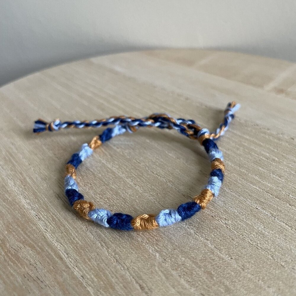 Ariella Bracelet, anklet, trendy, comfortable, tie, embroidery thread, woven, gi